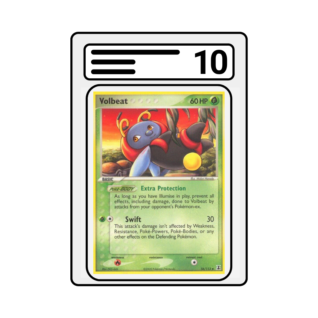 Graded Karte Pokemon EX Delta Species 56 Volbeat