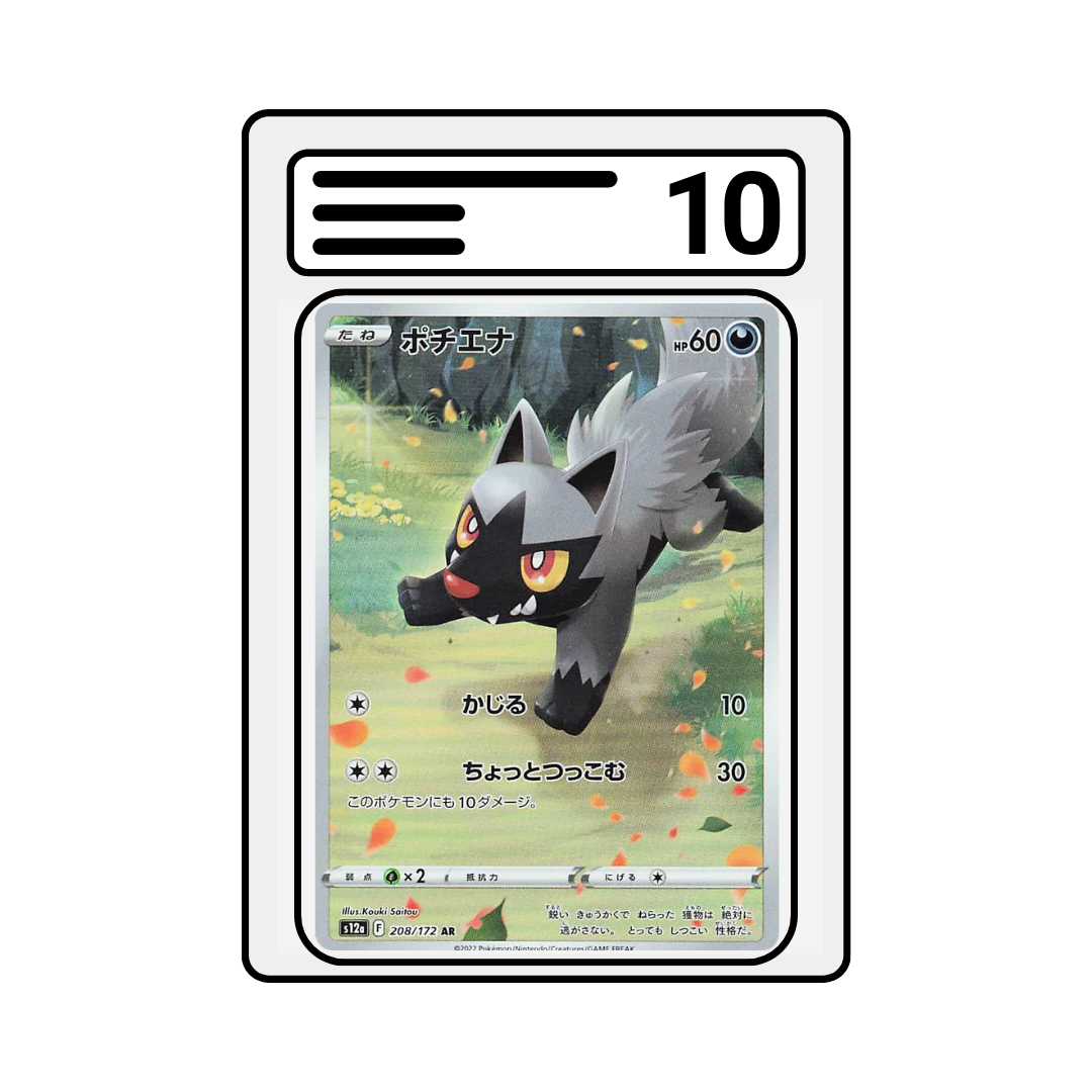 Graded Karte Pokemon s12a 208 Poochyena