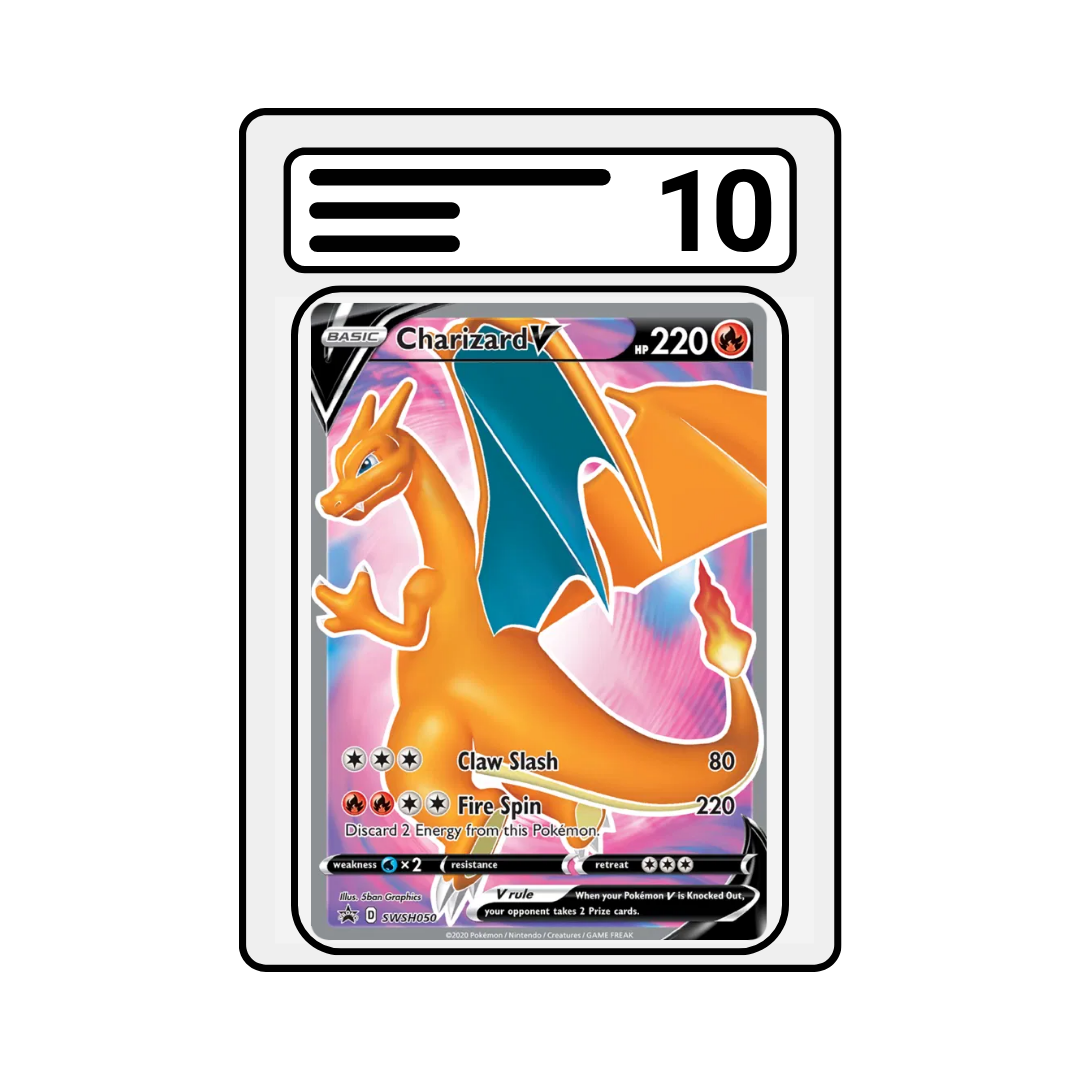 Graded Karte Pokemon Sword & Shield Promo 050 Charizard V
