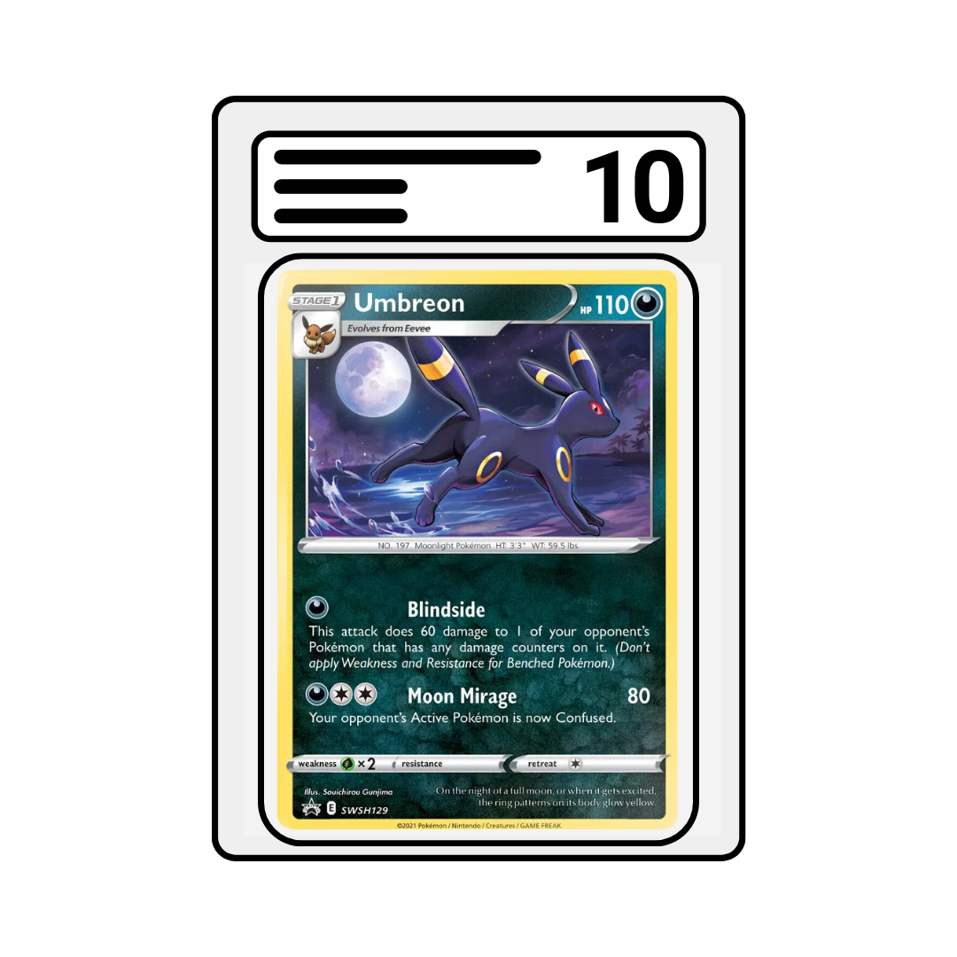 Graded Karte Pokemon Sword & Shield Promos Umbreon-Holo 129