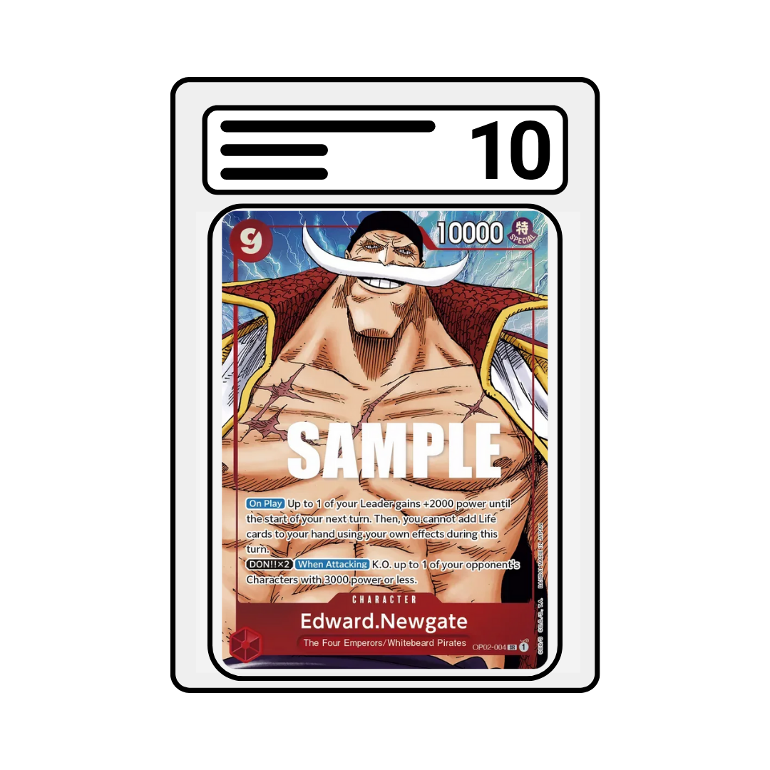 Graded Karte One Piece OP02 004 Edward Newgate