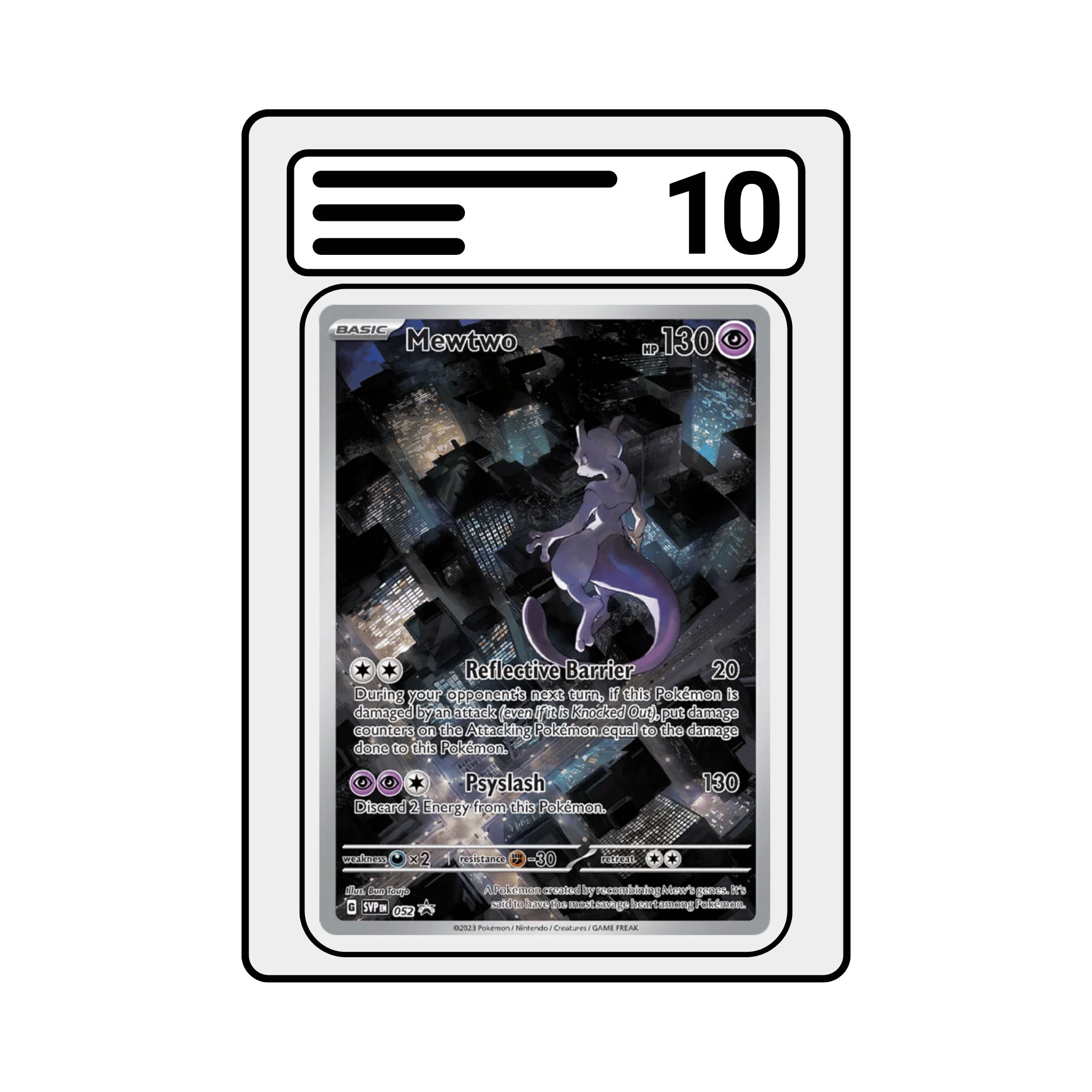 Graded Karte Pokemon EN-SV Black Star Promo 052 Mewtwo