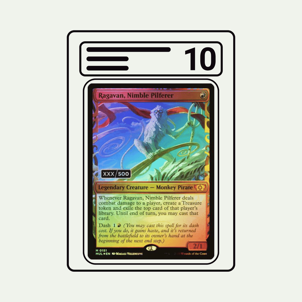 Graded Karte Magic Multiverse Legends 151 Ragavan Nimble Pilferer [Serialized]